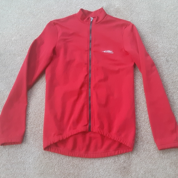 Fleece Cycling/Multisport Jersey By Go Sport,3 Rear Cargo Pockets,Wind Flap, NOS - Picture 1 of 12